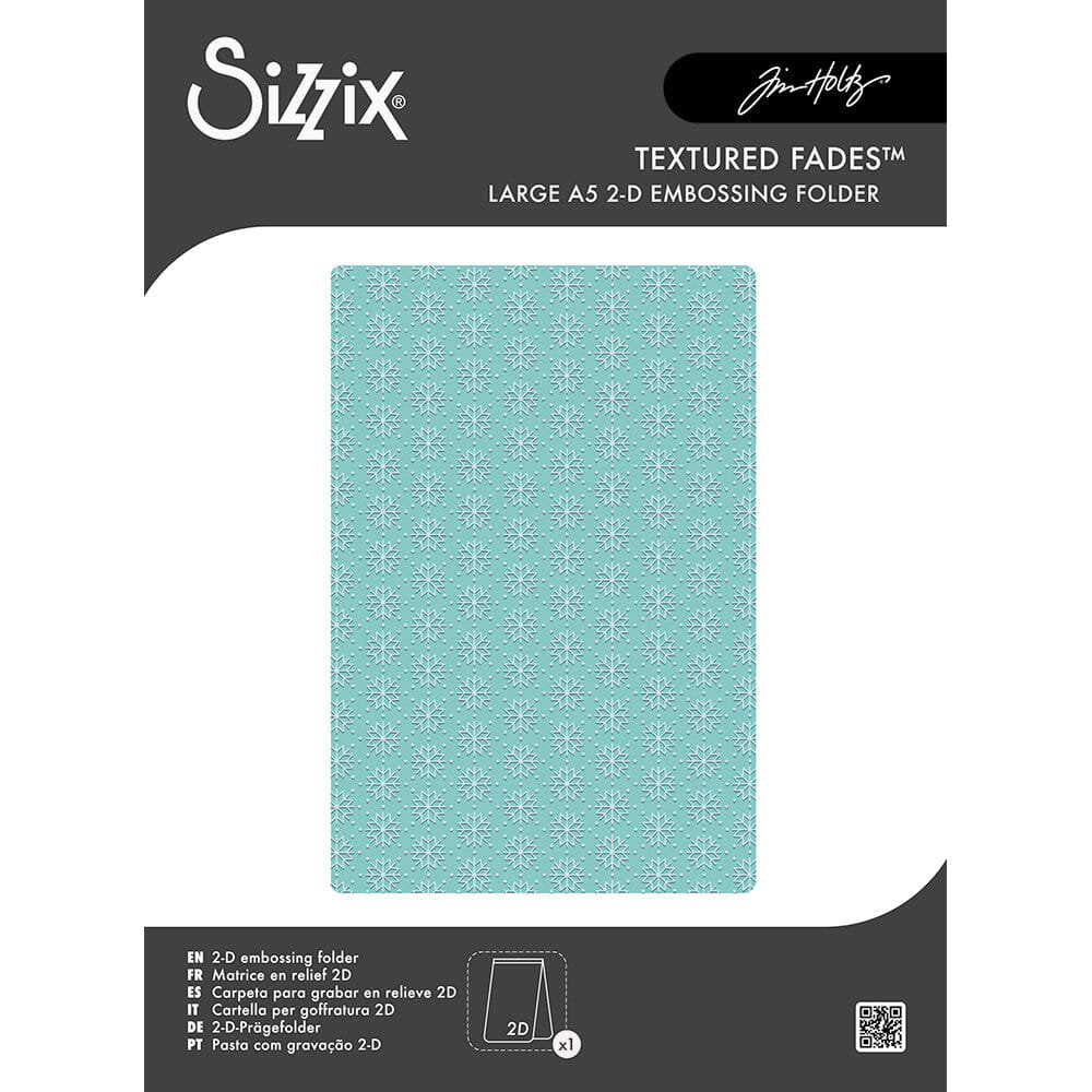 Tim Holtz Sizzix - Texture Fades - Embossing Folder - Large A5 - Snowflakes - PreOrder Soon