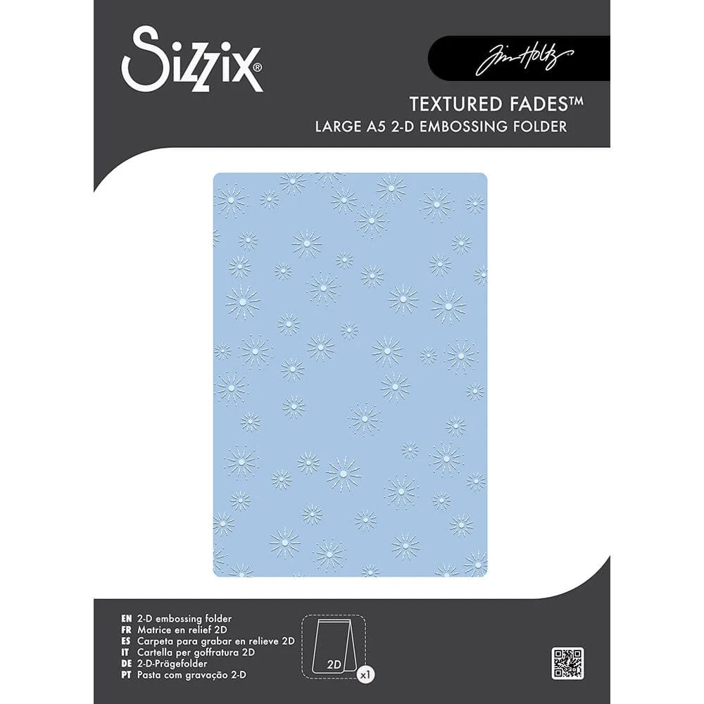 Tim Holtz Sizzix - Texture Fades - Embossing Folder - Large A5 - Sparkle Stars - PreOrder Soon