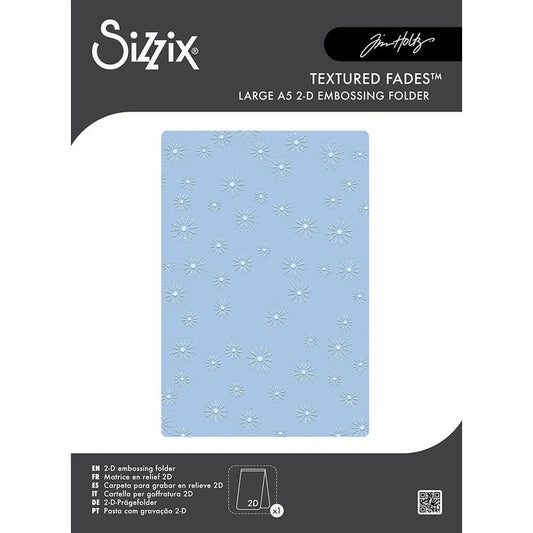 Tim Holtz Sizzix - Texture Fades - Embossing Folder - Large A5 - Sparkle Stars - PreOrder Soon