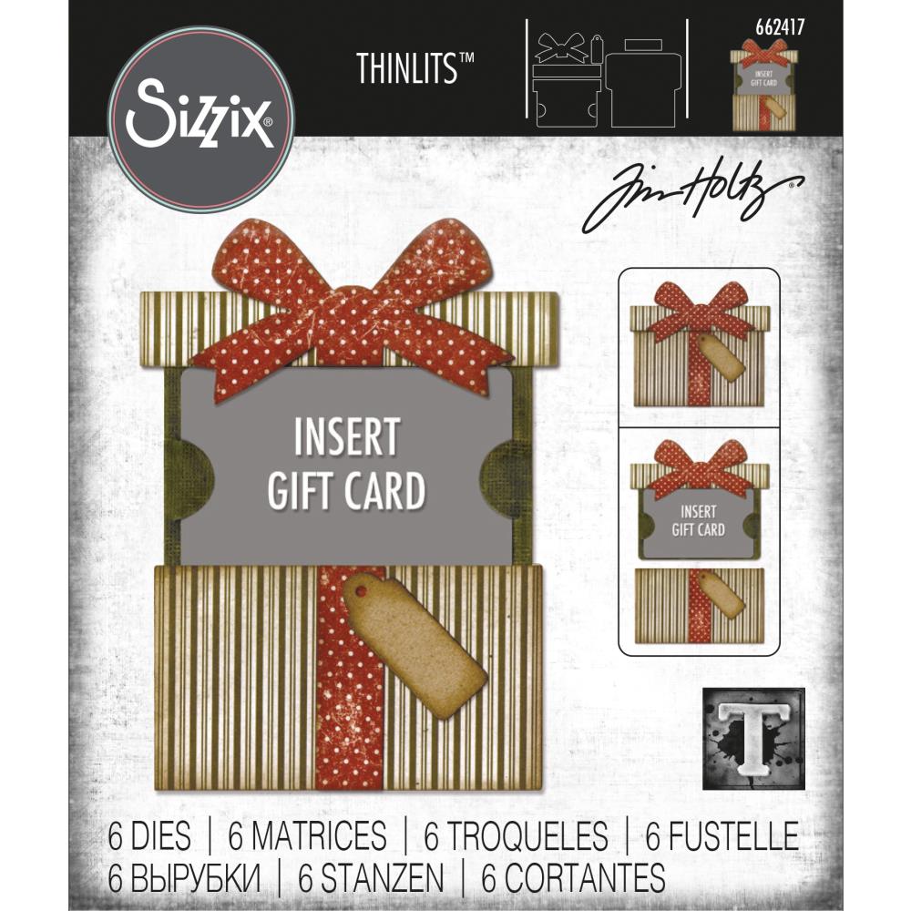 Tim Holtz Thinlits Die Cutting Set by Sizzix - Gift Card - PreOrder Soon - Due Late October