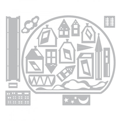 Tim Holtz Thinlits Die Cutting Set by Sizzix - Snowglobe no.2 - PreOrder Soon - Due Late October