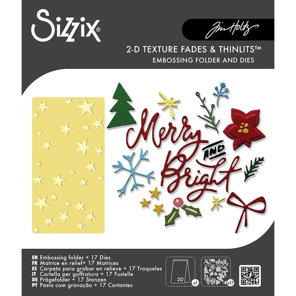 Tim Holtz Thinlits Die Cutting Set by Sizzix - SideOrder - Merry and Bright - PreOrder Soon