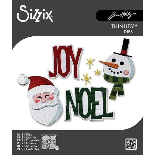 Tim Holtz Thinlits Die Cutting Set by Sizzix - Holiday Tidings - PreOrder Soon