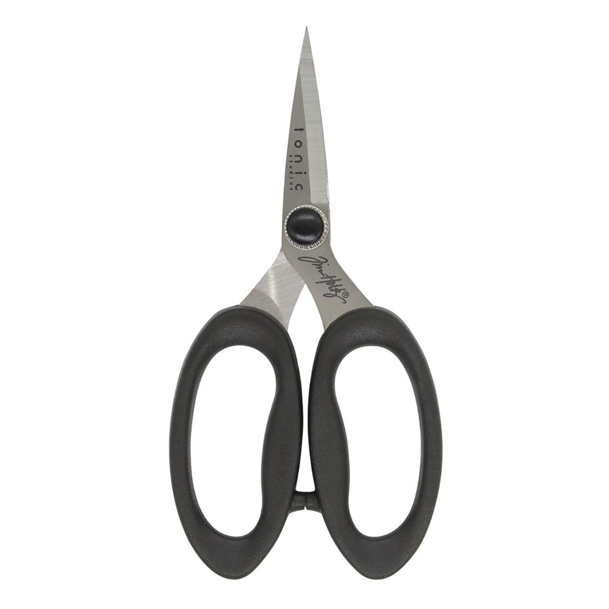 Haberdashery Scissors - 5 inch ... by Tim Holtz. Sharp embroidery scissors with 40mm blades (measured along the inside cutting edge). Made by Tonic Studio with titanium coated, precision ground, ultra sharp blades, these strong, durable scissors are built to last. With its resistance to rust and corrosion, this pair of scissors is perfect for any of your projects whether in the sewing room, craft room or art studio.