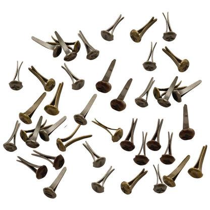 Scattering of Tiny Split Pins - Mini Fasteners - Idea-Ology Screw Top Fasteners ... by Tim Holtz - Pack of 99 