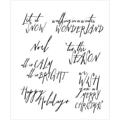Tim Holtz Christmas Holiday word and phrase stamps