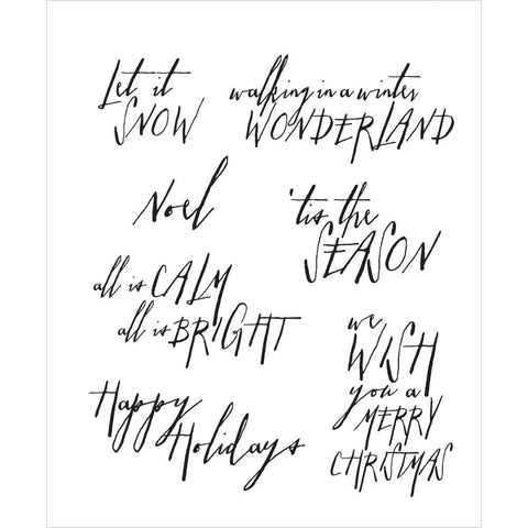 Tim Holtz Christmas Holiday word and phrase stamps