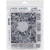 Tim Holtz Cling Stamps - Botanical Sketch - with Large Grid Block