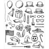 Tim Holtz Cling Rubber Stamp Set - Crazy Things