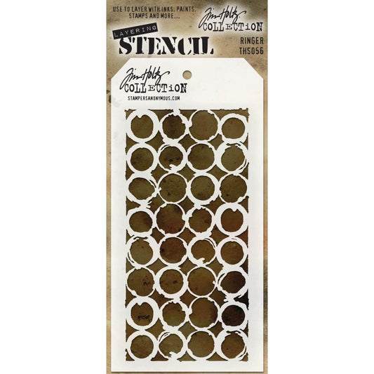 Tim Holtz Layering Stencil - Ringer THS056