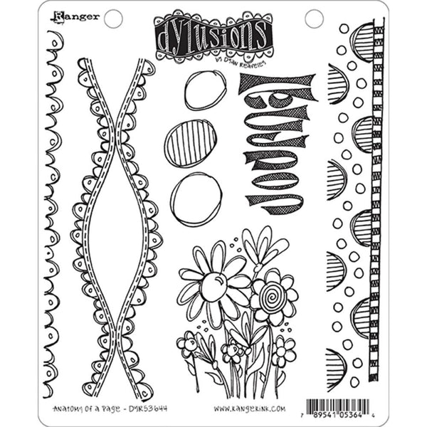 Anatomy of a Page stamp set by Dylusions