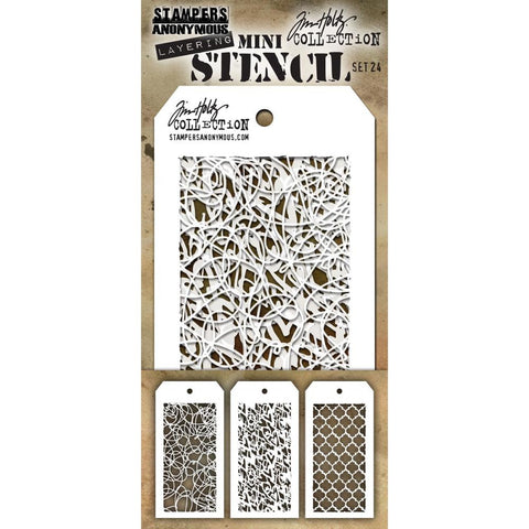 Doodle - Heartstruck - Trellis ... this Tim Holtz layering stencils are the miniature sized versions