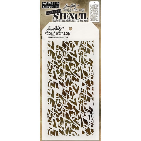 Heartstruck ... this Tim Holtz layering stencil features hundreds of hand drawn hearts in lines of different thicknesses