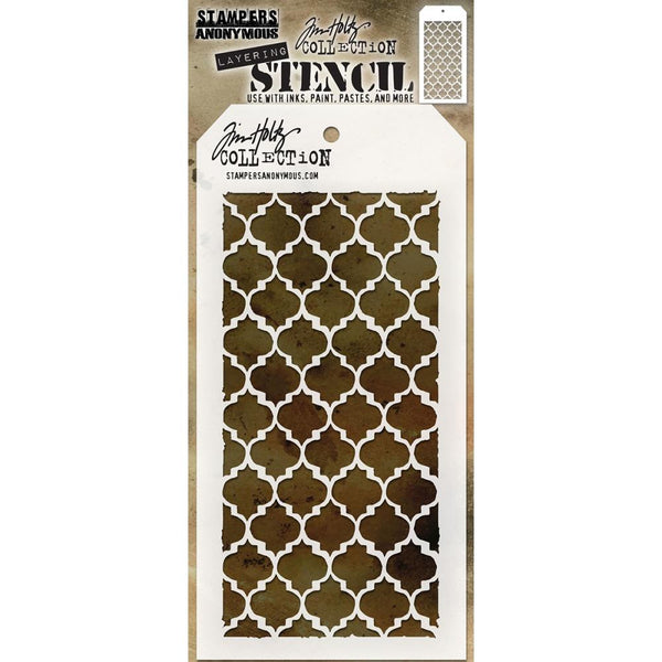 Trellis ... this Tim Holtz layering stencil features a simple yet sophisticated design similar to that of a garden frame