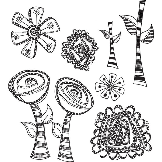 Dylusions by Dyan Reaveley Everythings Rosy Stamp Set