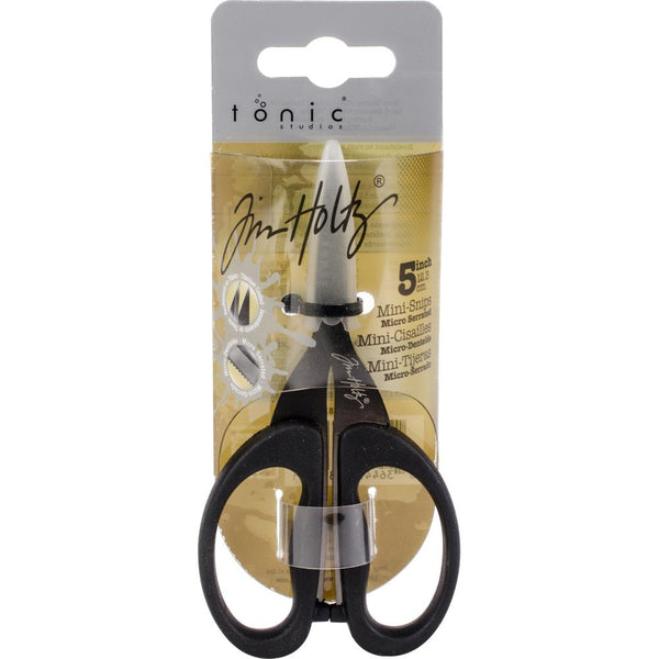 Non-Stick Mini Snips Scissors by Tim Holtz ... Black Kushgrip Handles