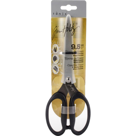 black handled Tim Holtz Non-Stick Titanium Shears - Large Scissors