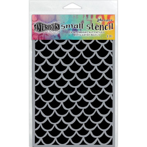 Fishtail Mermaid Scales Dylusions by Dyan Reaveley Art Stencil for Mixed Media