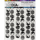 Backgrounds - Collage Tissue Paper by Dina Wakley Media and Ranger - 20 printed sheets, 7.5" x 10" in size, black and white at Art by Jenny