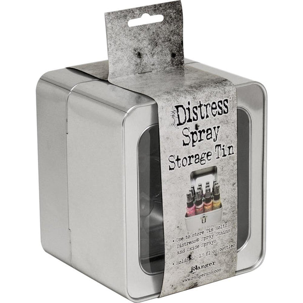 Ranger Tim Holtz Storage Tin for Distress Ink Sprays Oxides and Stains - Holds 12 Bottles