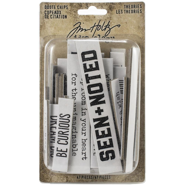 Tim Holtz Idea-Ology Quote Chips Theories of mindfulness and positivity