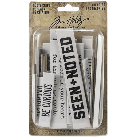 Tim Holtz Idea-Ology Quote Chips Theories of mindfulness and positivity