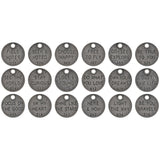 Tim Holtz Idea-Ology - Metal Typed Tokens - Thought - 18 Pieces