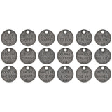Tim Holtz Idea-Ology - Metal Typed Tokens - Thought - 18 Pieces