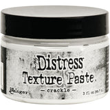 Distress Crackle Texture Paste, Opaque, White -Dimensional Medium for Mixed Media, 3fl oz (88.7ml) jar. Made by Ranger for Tim Holtz Distress.