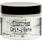 Grit Paste, Translucent with Matte gritty finish - Tim Holtz Distress Medium for mixed media and visual arts, in a 3 fl oz (88.7ml) jar. Made by Ranger.