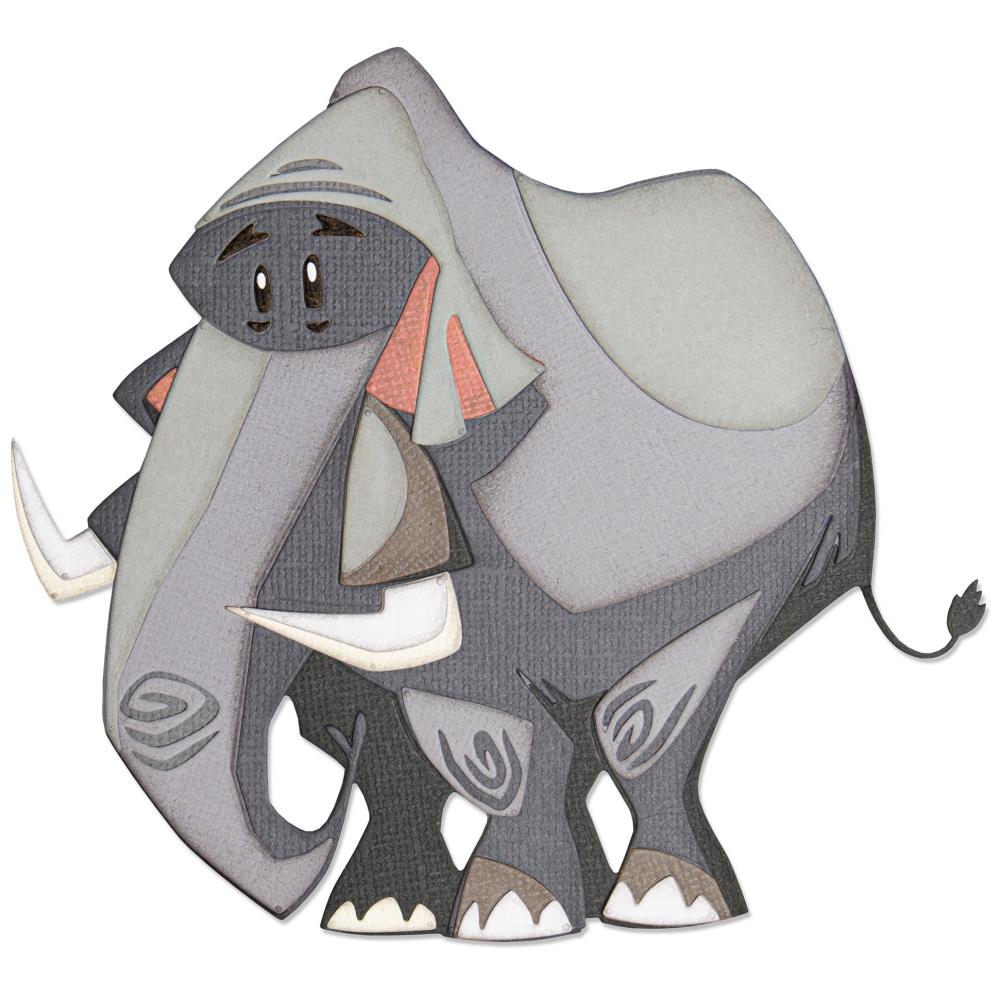 Tim Holtz Thinlits Colorize Dies by Sizzix - Clarence the Elephant