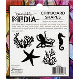 Ocean - Chipboard Shapes by Dina Wakley Media ... 5 (five) silhouette shapes of plants and animals from under the sea.
