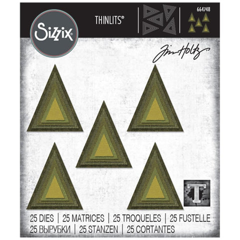 Tim Holtz Thinlits Die Cutting Set by Sizzix - Stacked Tiles Triangles