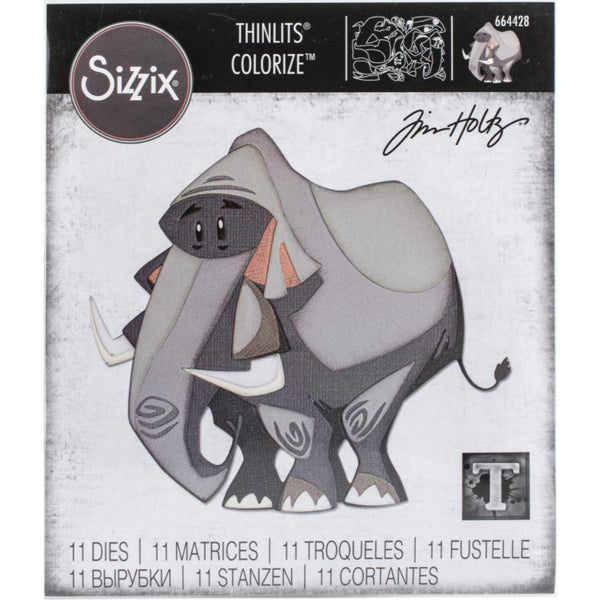 Tim Holtz Thinlits Colorize Dies by Sizzix - Clarence the Elephant