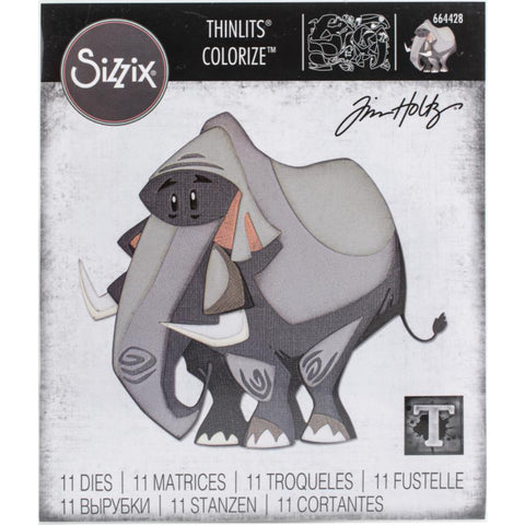 Tim Holtz Thinlits Colorize Dies by Sizzix - Clarence the Elephant