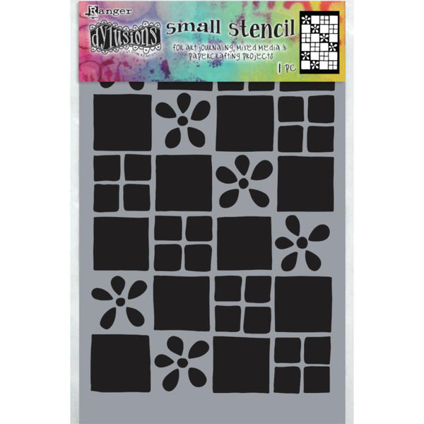 Dylusions Stencil - Small 5x8 - Square Dance