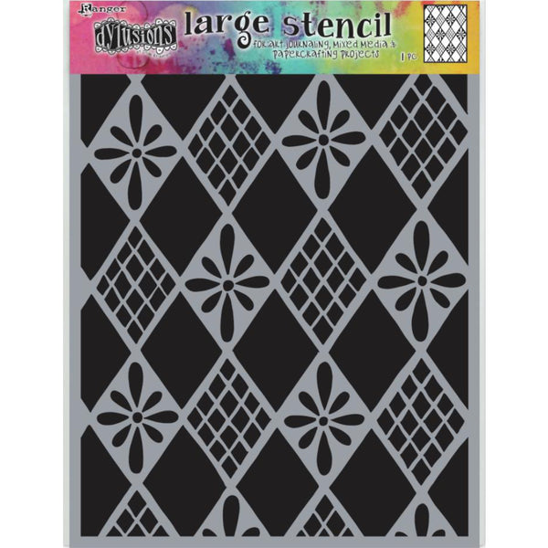 Dylusions Stencil - Large 9x12 - Diamonds are Forever