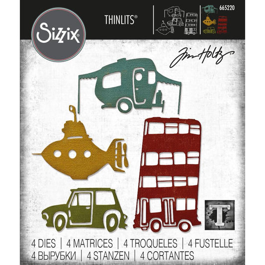 Tim Holtz Thinlits Die Cutting Set by Sizzix - Wacky Transport