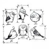 Tim Holtz Cling Stamps - Bird Crazy