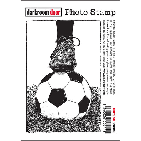 Football - Photo Stamp ... cling rubber stamp by Darkroom Door (DDPS050) - soccer ball