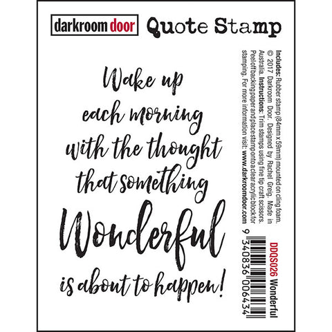 Quote Stamp - Wonderful - Darkroom Door