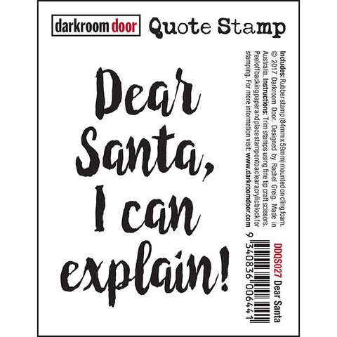 Quote Stamp - Dear Santa - Darkroom Door
