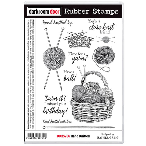 Hand Knitted ... rubber stamps by Darkroom Door