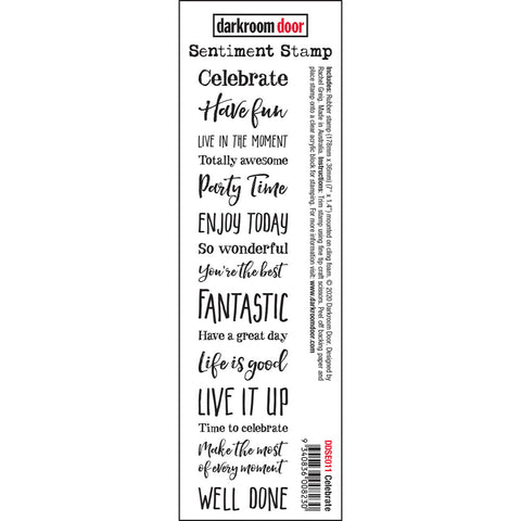 Celebrate ... Sentiments Stamp by Darkroom Door - phrases, words and comments to add meaning and messages to your art