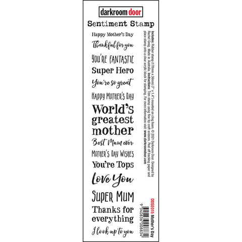 Mother's Day ... Sentiments Stamp by Darkroom Door (DDSE015) - phrases and words strip of thoughts