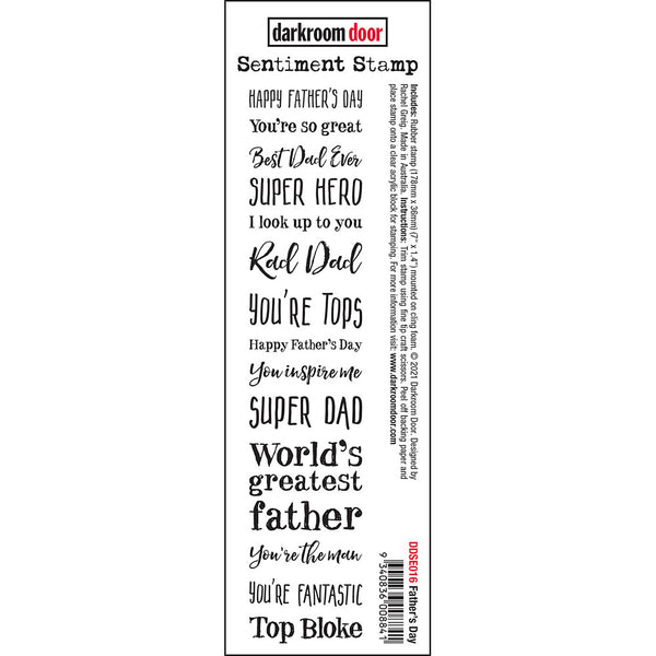Father's Day ... Sentiments Stamp by Darkroom Door (DDSE016) strip of words and quotes