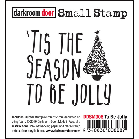 tis the season to be jolly - Small Rubber Stamp by Darkroom Door