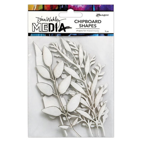 Sprigs - Chipboard Shapes by Dina Wakley Media ... 5 (five) silhouette shapes of leafy stems. 1 (one) of each design