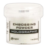 Ranger Embossing Powder in holographic for creating iridescent shimmery finish