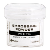 Ranger Embossing Powder in opaque white for creating super fine detail